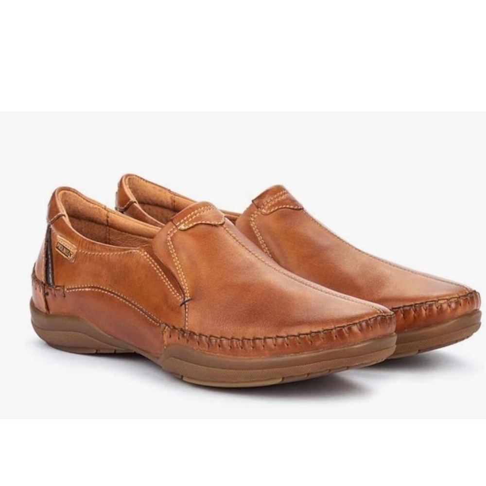 PIKOLINOS San Telmo Brown Leather Loafers Size 42